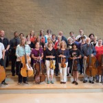 Adult Strings Weekend participants with their instruments